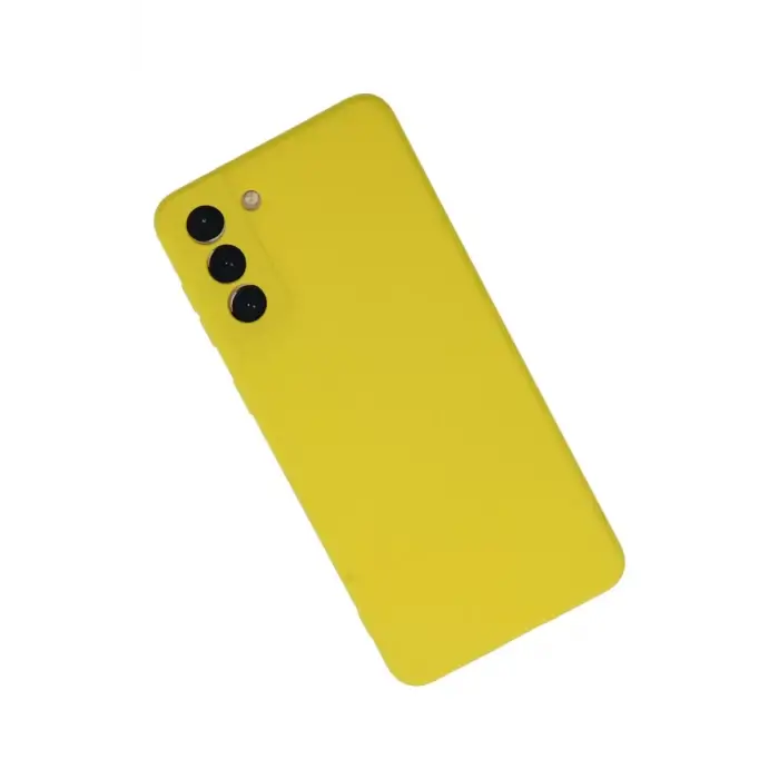 Newface Samsung Galaxy S21 Plus Kılıf Nano içi Kadife Silikon - Sarı
