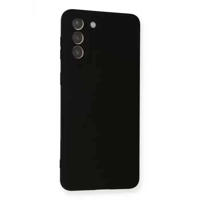 Newface Samsung Galaxy S21 Plus Kılıf Nano içi Kadife Silikon - Siyah