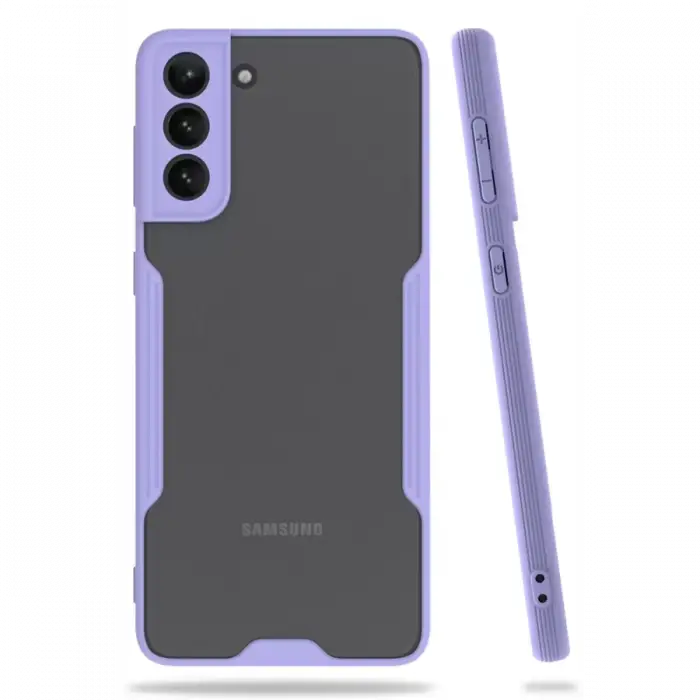 Newface Samsung Galaxy S21 Plus Kılıf Platin Silikon - Lila