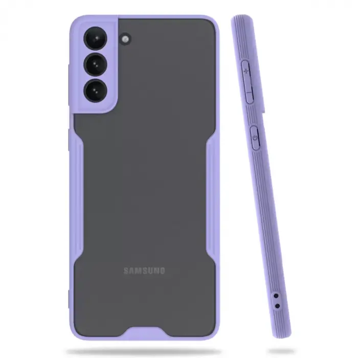 Newface Samsung Galaxy S21 Plus Kılıf Platin Silikon - Lila