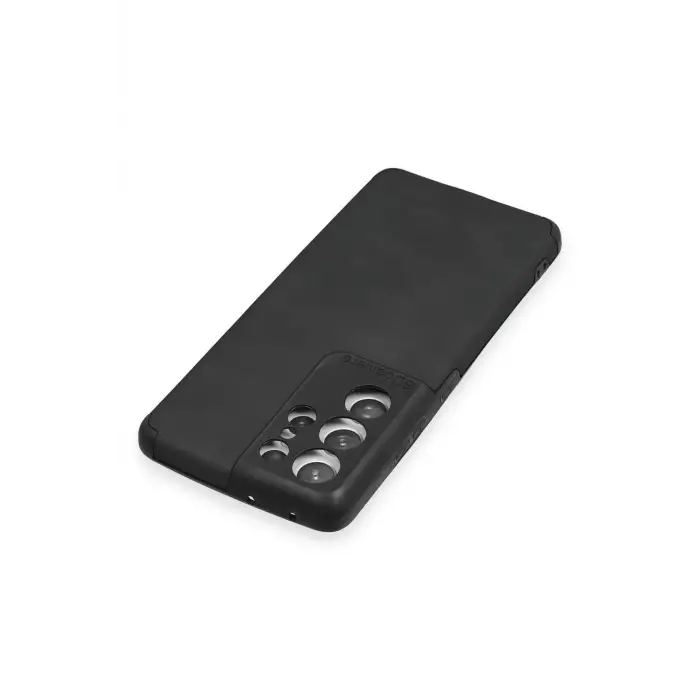 Newface Samsung Galaxy S21 Ultra Kılıf Loop Deri Silikon - Siyah