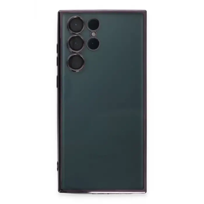 Newface Samsung Galaxy S22 Ultra Kılıf Razer Lensli Silikon - Mor