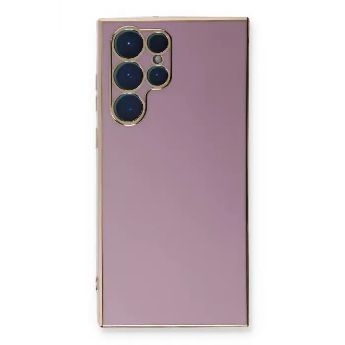 Newface Samsung Galaxy S22 Ultra Kılıf Volet Silikon - Mor