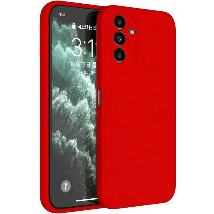 Newface Samsung Galaxy S23 FE Kılıf First Silikon - Kırmızı