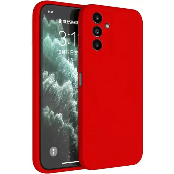 Newface Samsung Galaxy S23 FE Kılıf First Silikon - Kırmızı