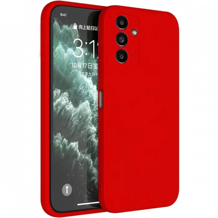 Newface Samsung Galaxy S23 FE Kılıf First Silikon - Kırmızı