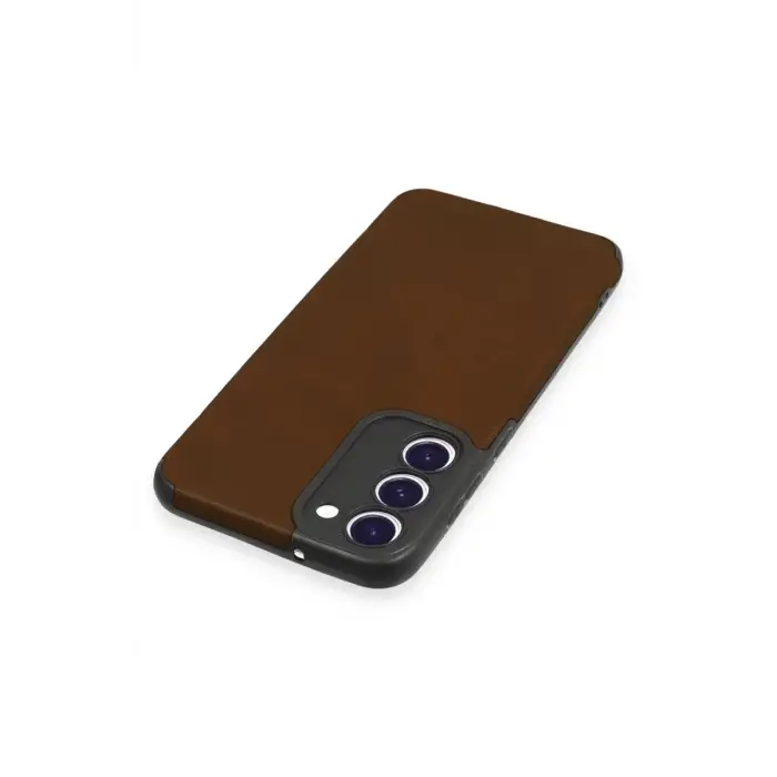 Newface Samsung Galaxy S23 Plus Kılıf Loop Deri Silikon - Kahverengi