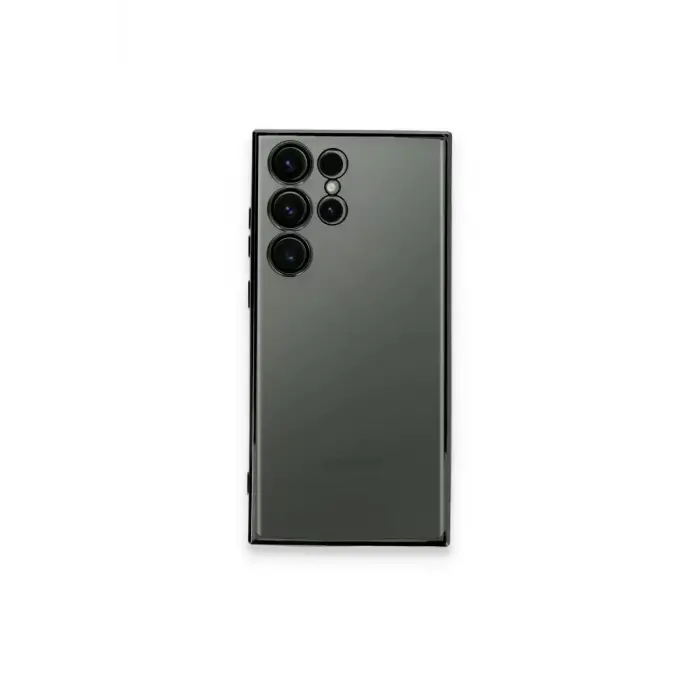 Newface Samsung Galaxy S23 Ultra Kılıf Razer Lensli Silikon - Siyah
