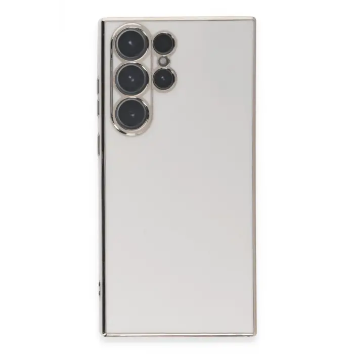 Newface Samsung Galaxy S23 Ultra Kılıf Volet Silikon - Beyaz