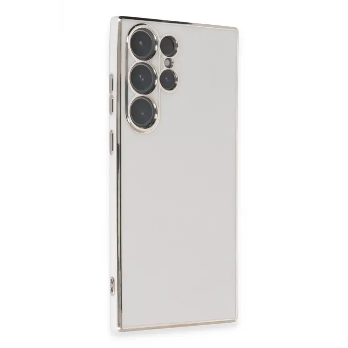 Newface Samsung Galaxy S23 Ultra Kılıf Volet Silikon - Beyaz