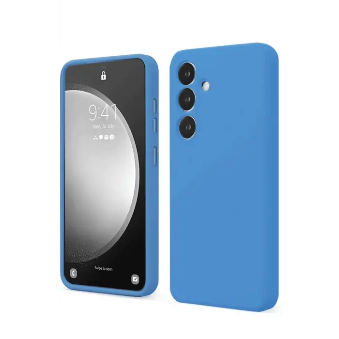 Newface Samsung Galaxy S24 FE Kılıf First Silikon - Mavi