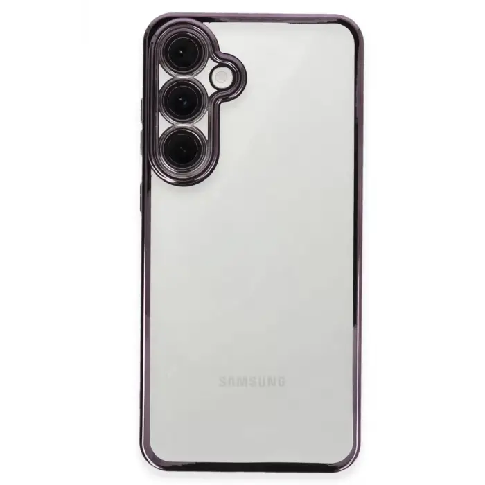 Newface Samsung Galaxy S24 FE Kılıf Razer Lensli Silikon - Mor