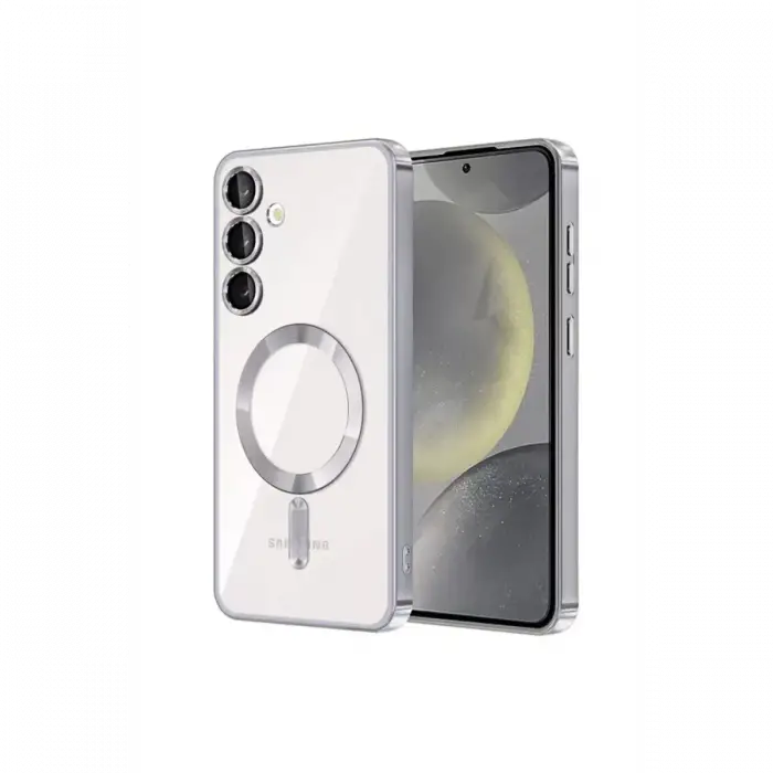 Newface Samsung Galaxy S24 Kılıf Kross Magneticsafe Kapak - Gümüş