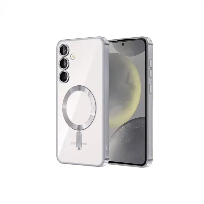 Newface Samsung Galaxy S24 Kılıf Kross Magneticsafe Kapak - Gümüş