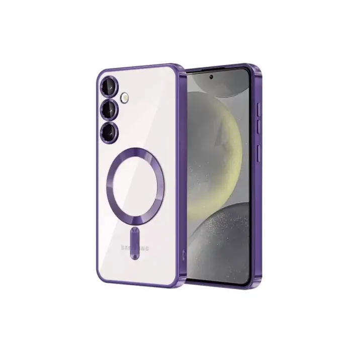 Newface Samsung Galaxy S24 Kılıf Kross Magneticsafe Kapak - Mor