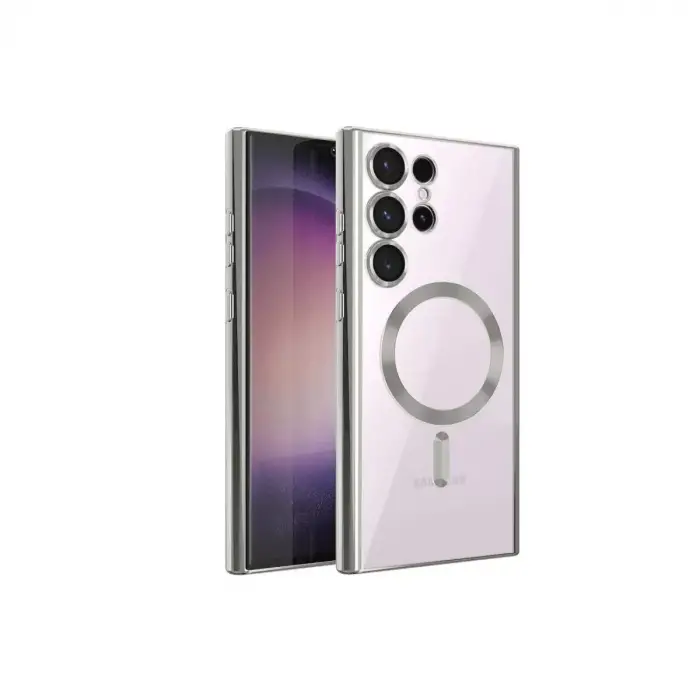 Newface Samsung Galaxy S24 Ultra Kılıf Kross Magneticsafe Kapak - Gümüş