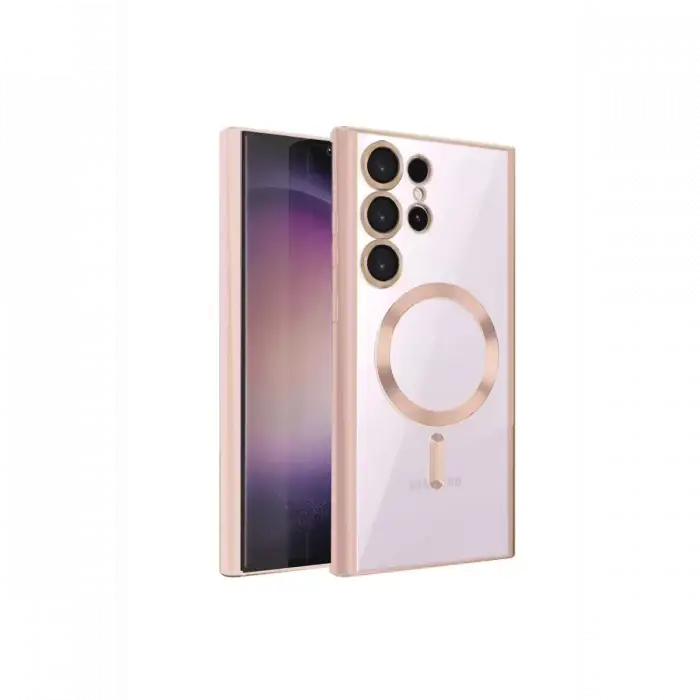 Newface Samsung Galaxy S24 Ultra Kılıf Kross Magneticsafe Kapak - Rose