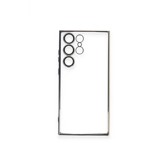 Newface Samsung Galaxy S24 Ultra Kılıf Razer Lensli Silikon - Gümüş