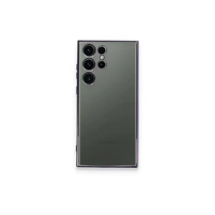 Newface Samsung Galaxy S24 Ultra Kılıf Razer Lensli Silikon - Siyah