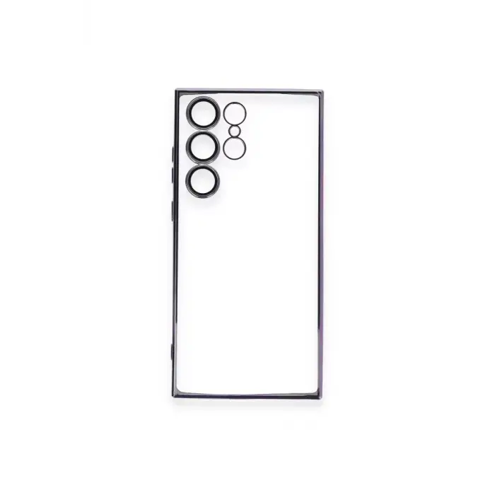Newface Samsung Galaxy S24 Ultra Kılıf Razer Lensli Silikon - Siyah