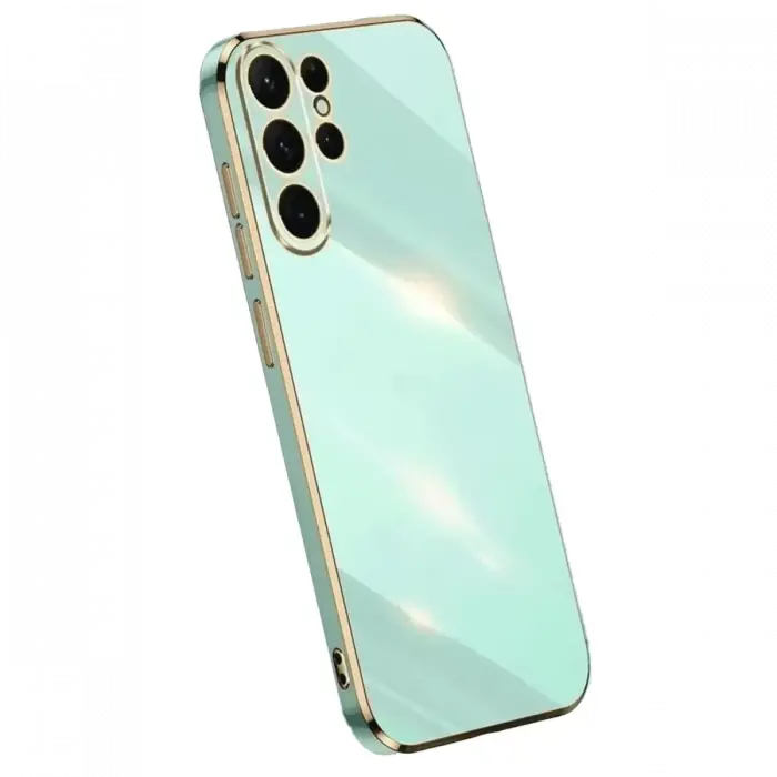 Newface Samsung Galaxy S24 Ultra Kılıf Volet Silikon - Açık Yeşil