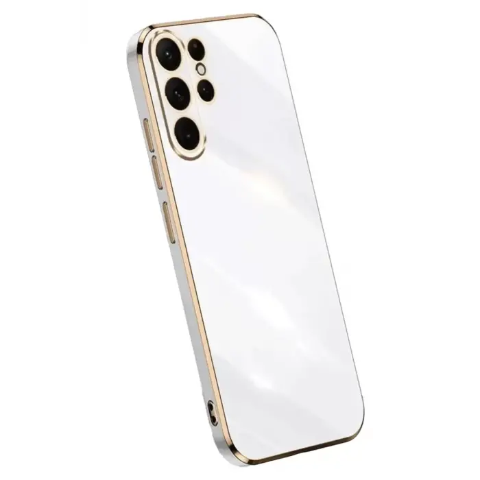 Newface Samsung Galaxy S24 Ultra Kılıf Volet Silikon - Beyaz