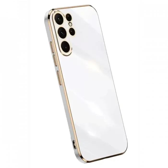 Newface Samsung Galaxy S24 Ultra Kılıf Volet Silikon - Beyaz