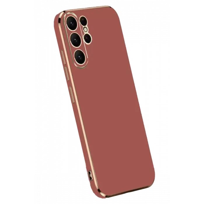Newface Samsung Galaxy S24 Ultra Kılıf Volet Silikon - Kırmızı