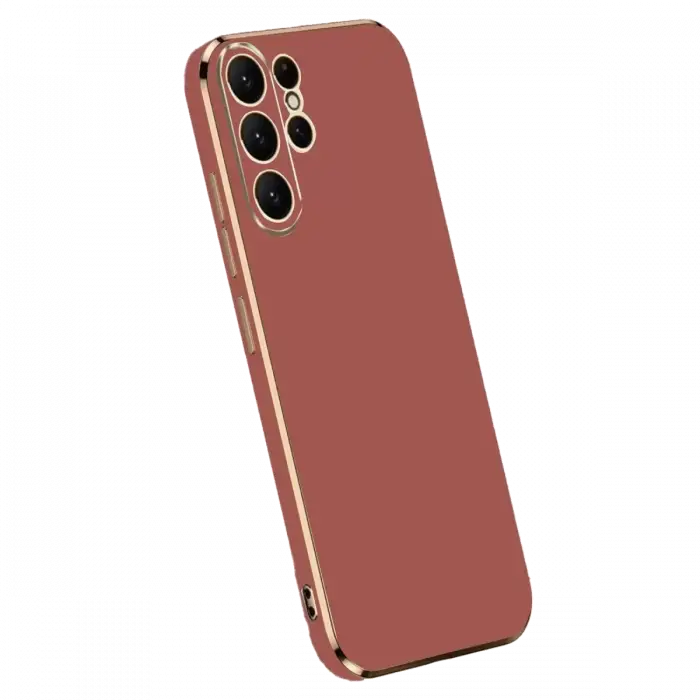 Newface Samsung Galaxy S24 Ultra Kılıf Volet Silikon - Kırmızı
