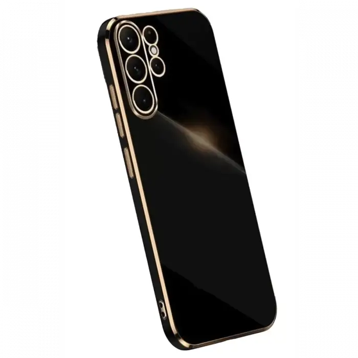 Newface Samsung Galaxy S24 Ultra Kılıf Volet Silikon - Siyah