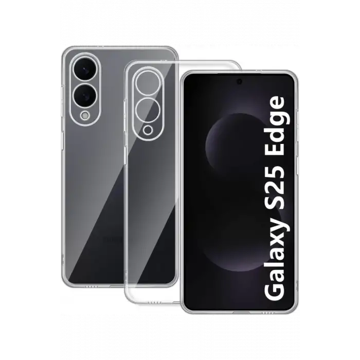 Newface Samsung Galaxy S25 Edge Kılıf Lüx Şeffaf Silikon