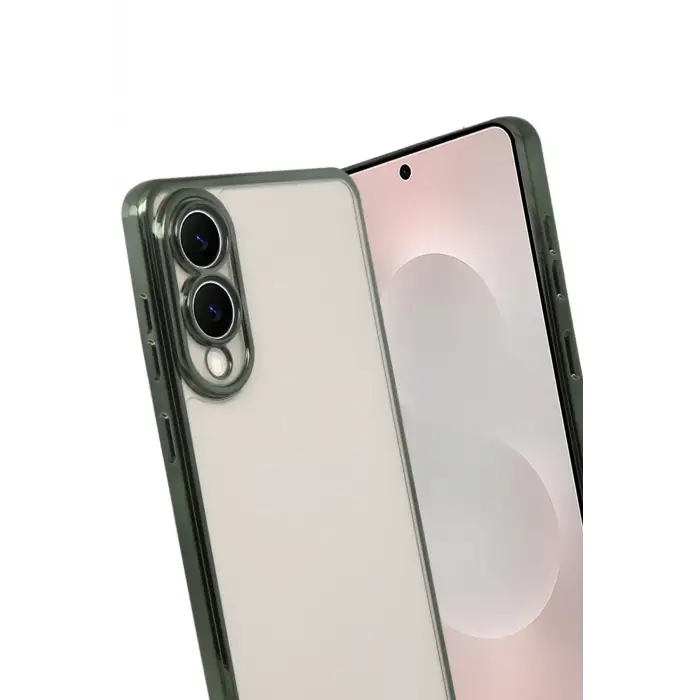 Newface Samsung Galaxy S25 Edge Razer Lensli Silikon - Yeşil