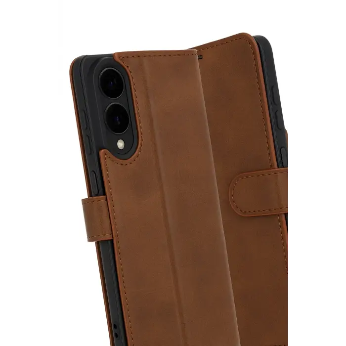 Newface Samsung Galaxy S25 Edge Trend S Plus Kapaklı Kılıf - Taba