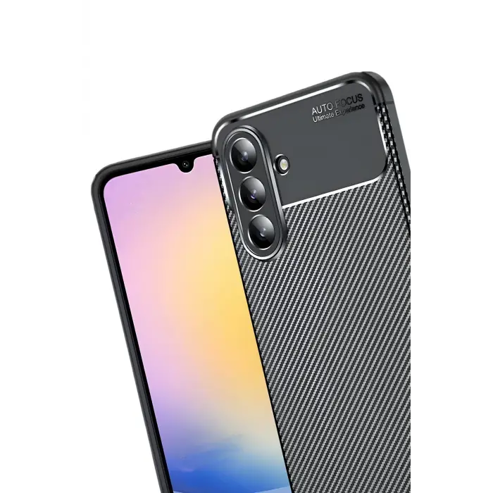 Newface Samsung Galaxy S25 FE Auto Focus Karbon Kapak - Siyah