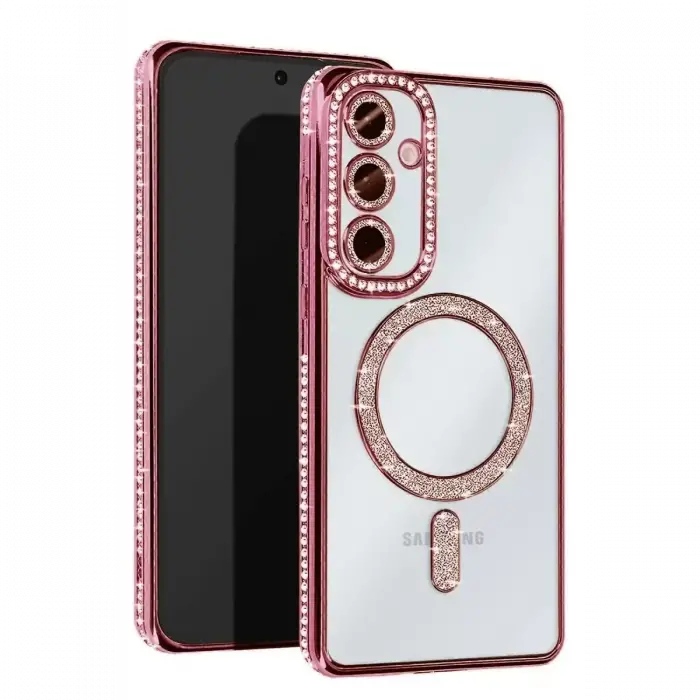 Newface Samsung Galaxy S25 FE Joke Simli Magneticsafe Kılıf - Pembe