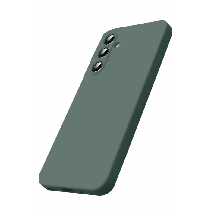 Newface Samsung Galaxy S25 FE Nano içi Kadife Silikon - Koyu Yeşil