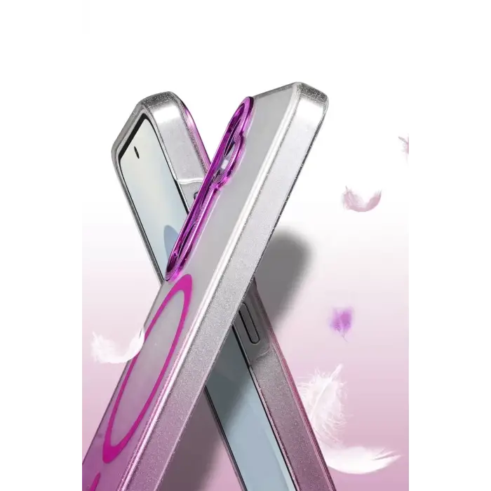 Newface Samsung Galaxy S25 Glossy Magsafe Kapak - Pembe