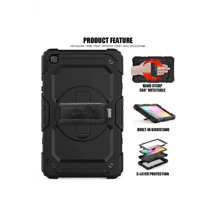 Newface Samsung Galaxy T290 Tab A 8 Kılıf Pars Tablet Kapak - Siyah
