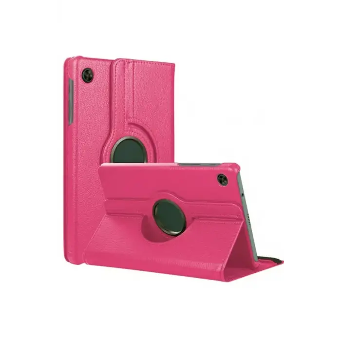 Newface Samsung Galaxy Tab A11 360 Tablet Deri Kılıf - Pembe