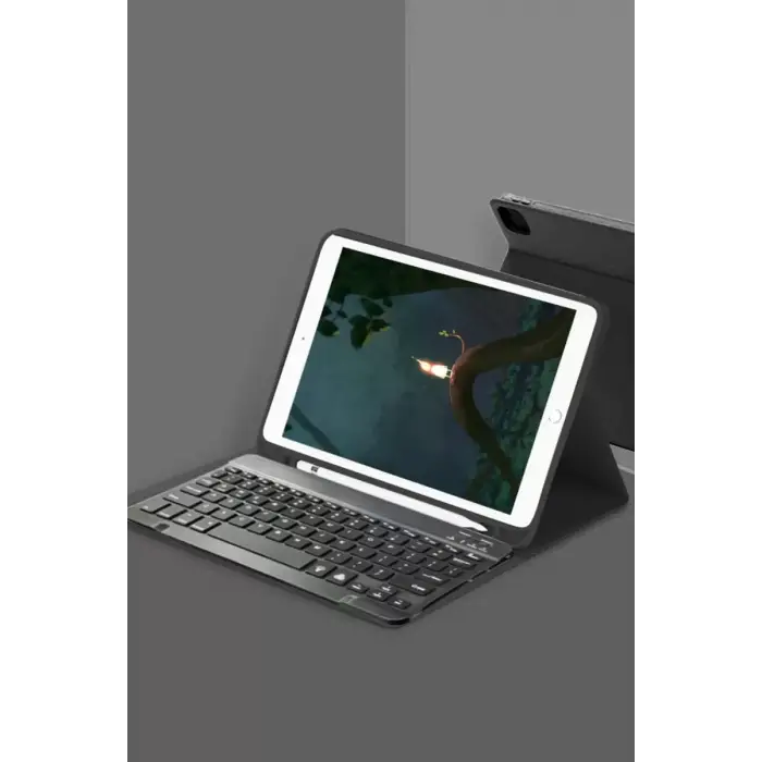 Newface Samsung Galaxy Tab A9 Plus Kılıf KC01 Smart Klavyeli Tablet Kılıfı - Siyah