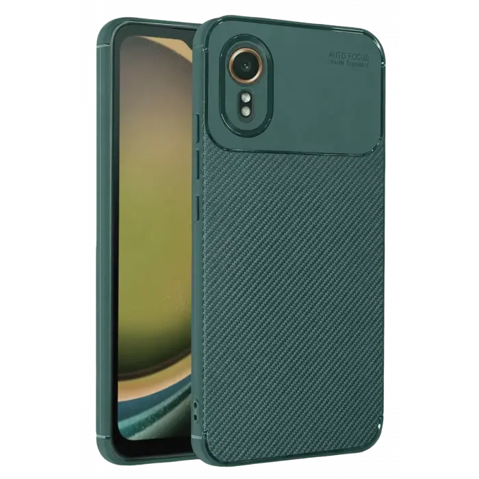 Newface Samsung Galaxy XCover 7 Kılıf Auto Focus Karbon Kapak - Yeşil
