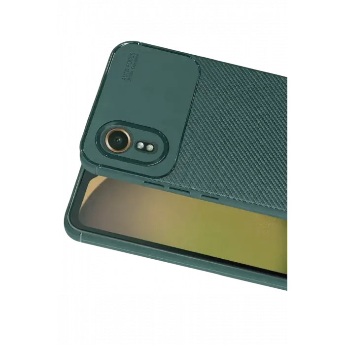 Newface Samsung Galaxy XCover 7 Kılıf Auto Focus Karbon Kapak - Yeşil