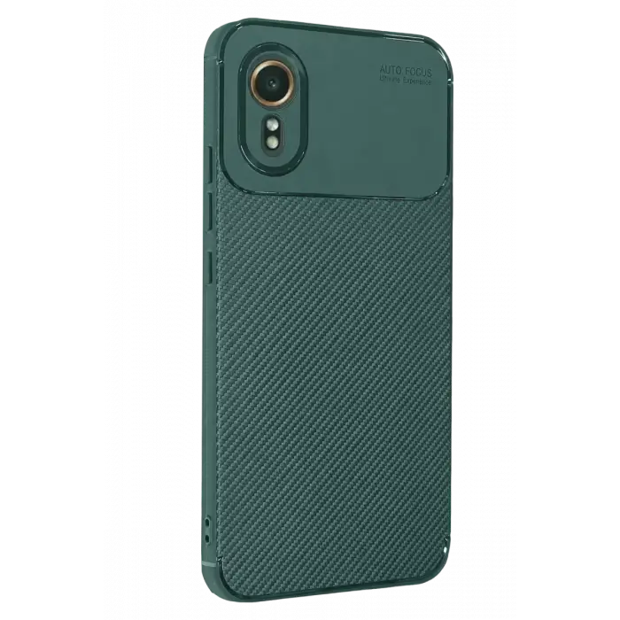 Newface Samsung Galaxy XCover 7 Kılıf Auto Focus Karbon Kapak - Yeşil