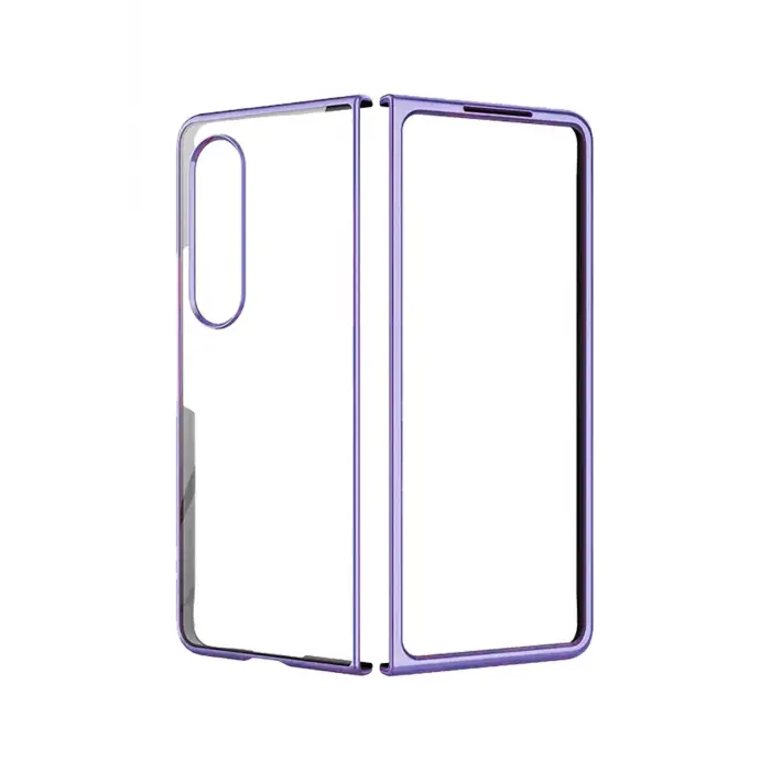 Newface Samsung Galaxy Z Fold 4 Kılıf Fold Element Kapak - Mor