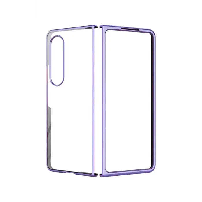 Newface Samsung Galaxy Z Fold 4 Kılıf Fold Element Kapak - Mor