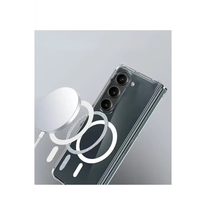 Newface Samsung Galaxy Z Fold 6 Kılıf Magneticsafe Şeffaf Silikon - Şeffaf