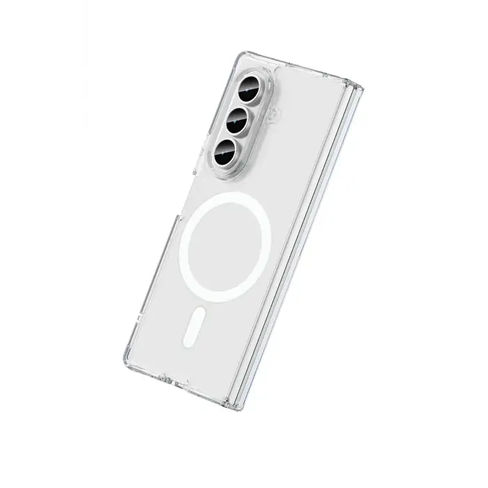Newface Samsung Galaxy Z Fold 7 Kılıf Magneticsafe Şeffaf Silikon - Şeffaf