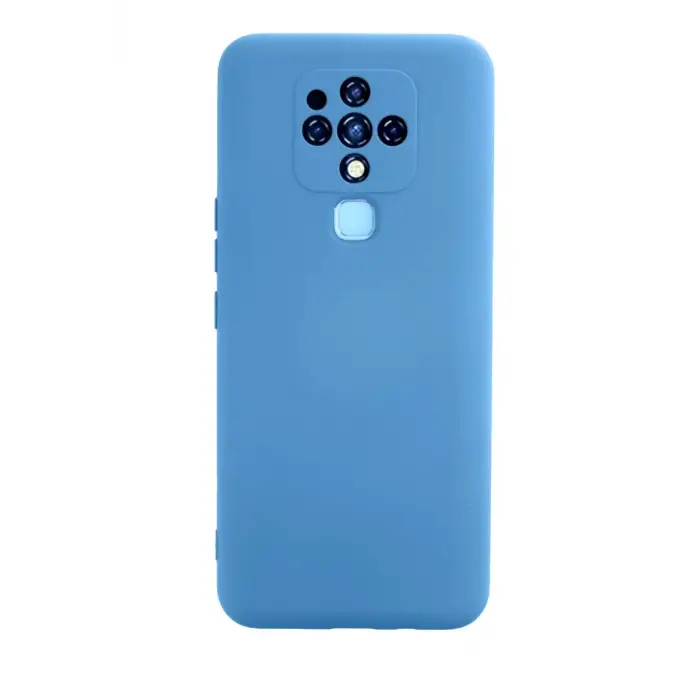 Newface Tecno Camon 16 Kılıf Nano içi Kadife Silikon - Mavi