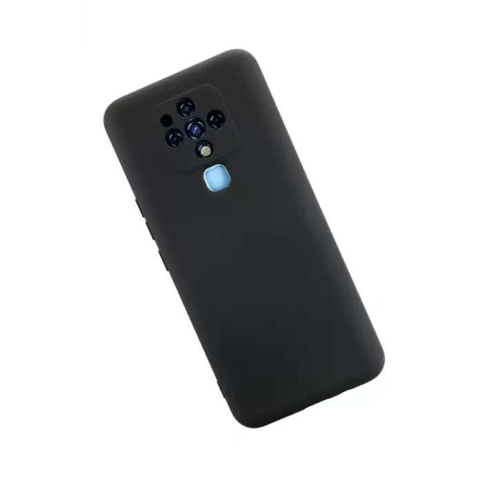 Newface Tecno Camon 16 Kılıf Nano içi Kadife Silikon - Siyah