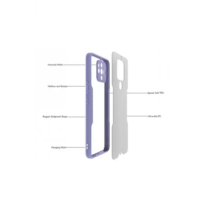 Newface Tecno Camon 16 Kılıf Platin Silikon - Pembe